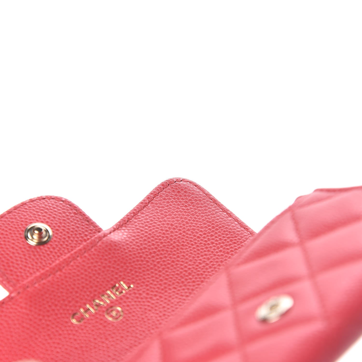 Chanel Caviar Quilted Flap Card Holder Wallet Pink 9 of 11