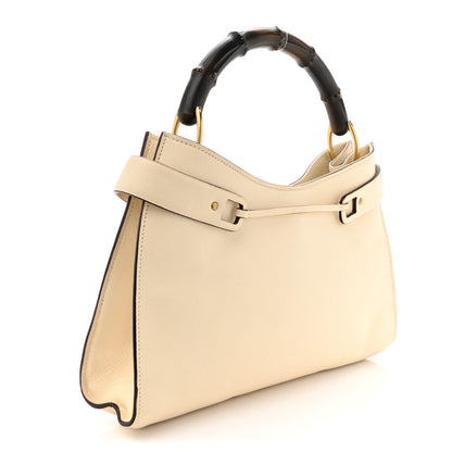 Gucci Calfskin Bamboo Top Handle Hobo Ivory 3 of 17