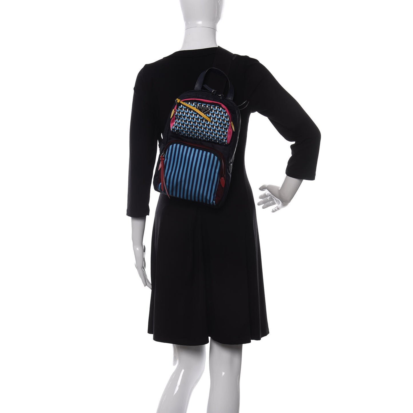 Tessuto Stampato Nylon Otta Print Sling Backpack Black