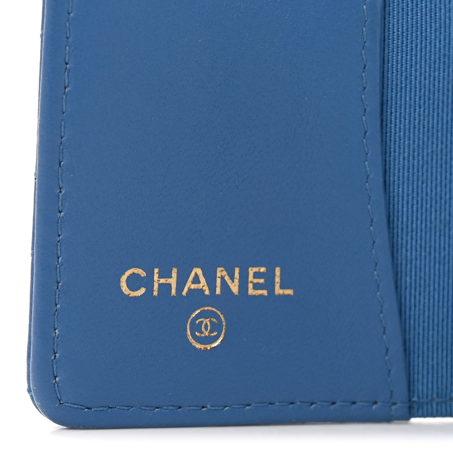Lambskin Quilted 4 Key Holder Blue