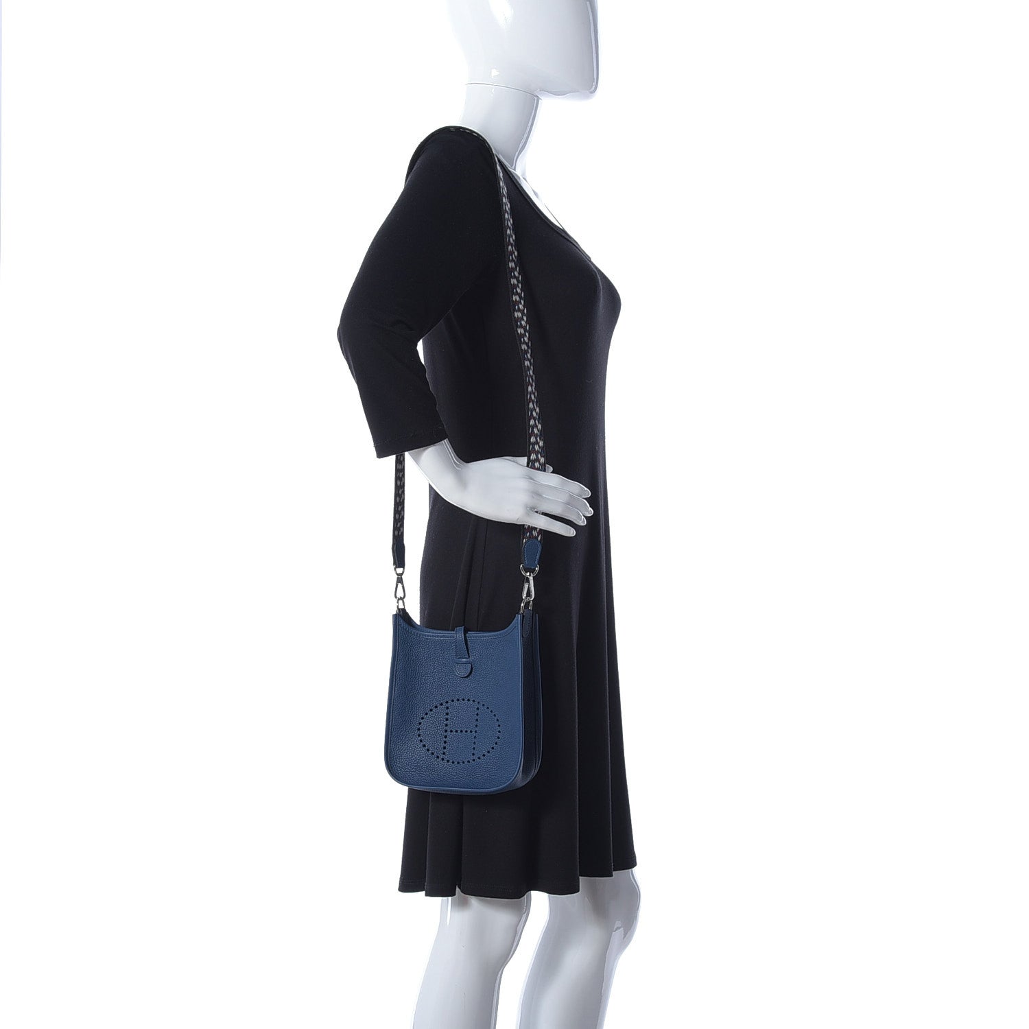 Hermes Taurillon Maurice Zigzag Evelyne TPM Deep Bleu Bleu Zellige Indigo Black 2 of 9