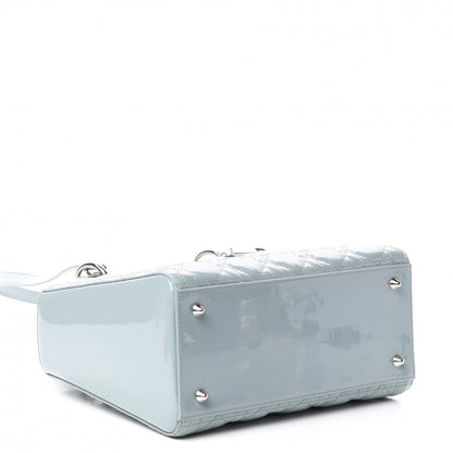 Christian Dior Patent Cannage Medium Lady Dior Light Blue 4 of 12