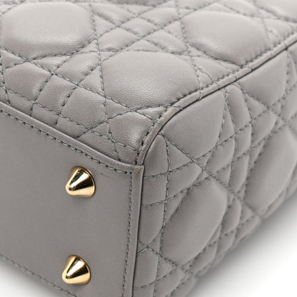 Christian Dior Lambskin Cannage Small Lucky Badges My Lady Dior Grey 15 of 19