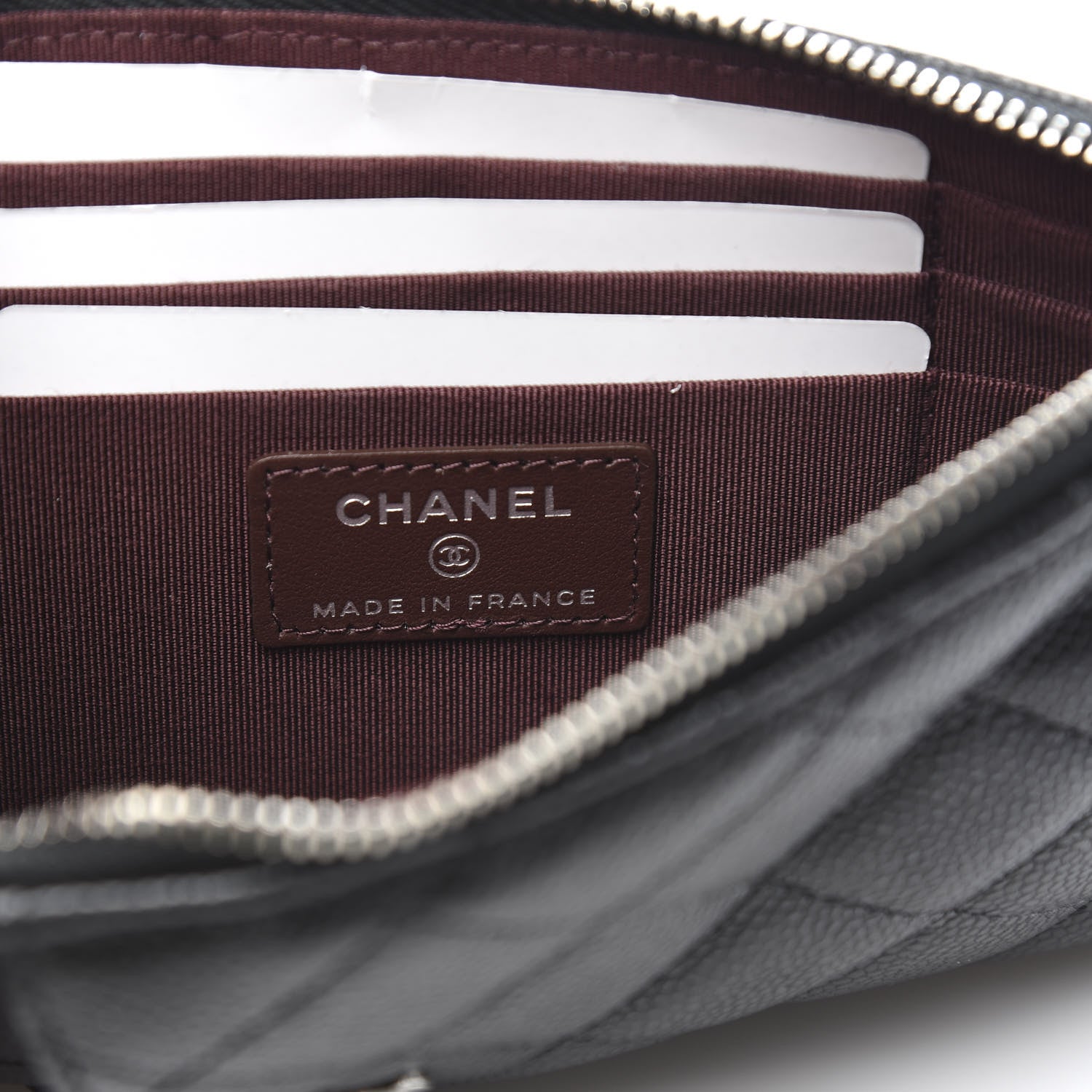Chanel Caviar Quilted Classic Flat Wallet Pouch Black 6 of 8