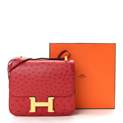 Hermes Ostrich Constance 24 Rouge Vif 16 of 16