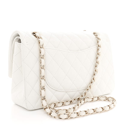 Chanel Caviar Quilted Medium Double Flap White 3 of 11