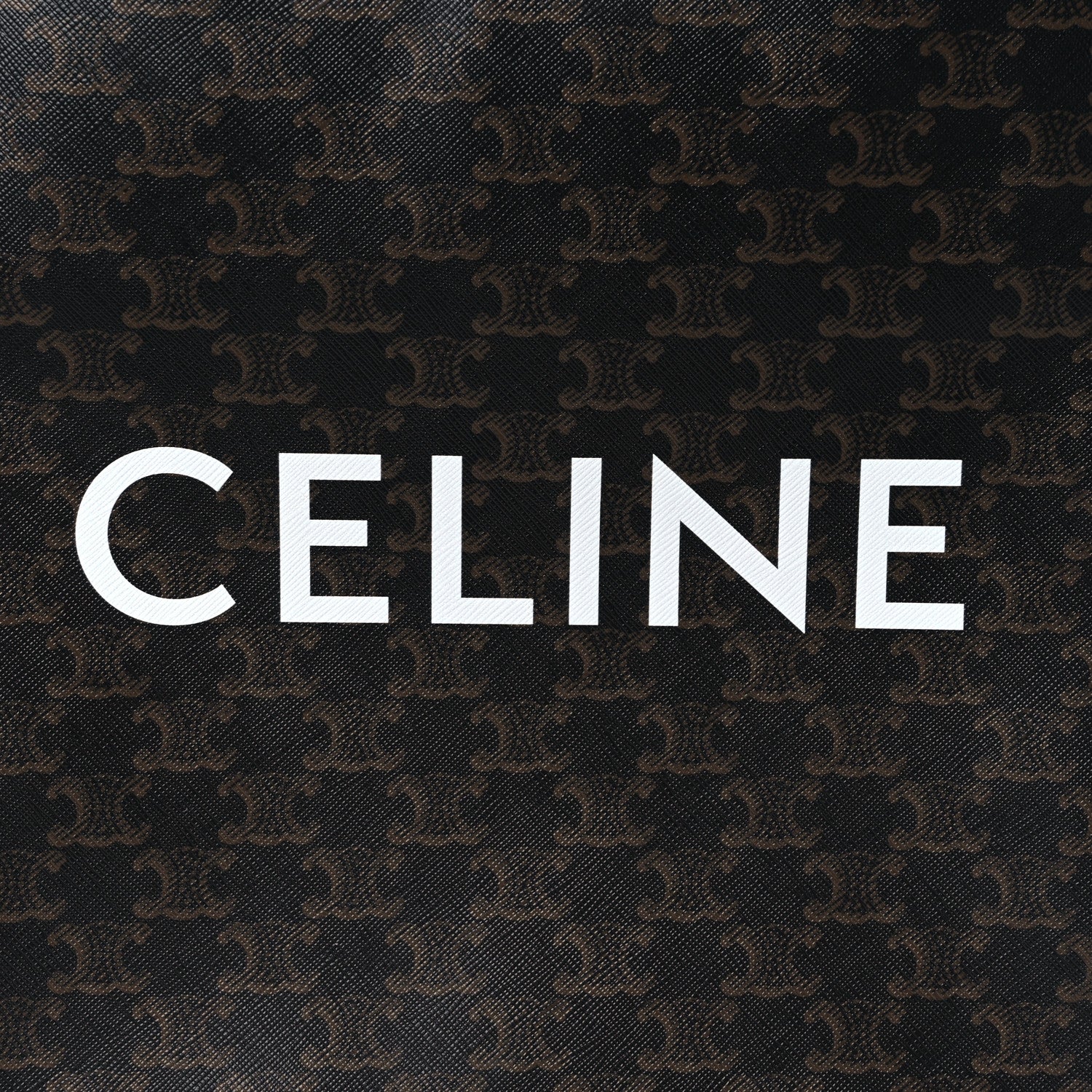 Celine Triomphe Canvas Calfskin Small Vertical Cabas Tan 6 of 8