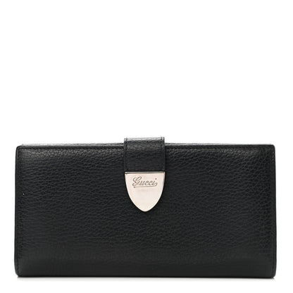 Gucci Pebbled Calfskin Continental Wallet Black 1 of 8