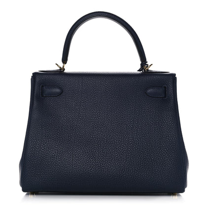 Hermes Togo Kelly Retourne 28 Bleu Nuit 4 of 39