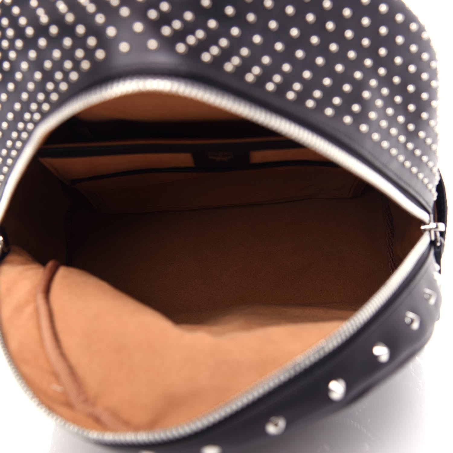 MCM Calfskin Studded Small Stark Backpack Black 4 of 9