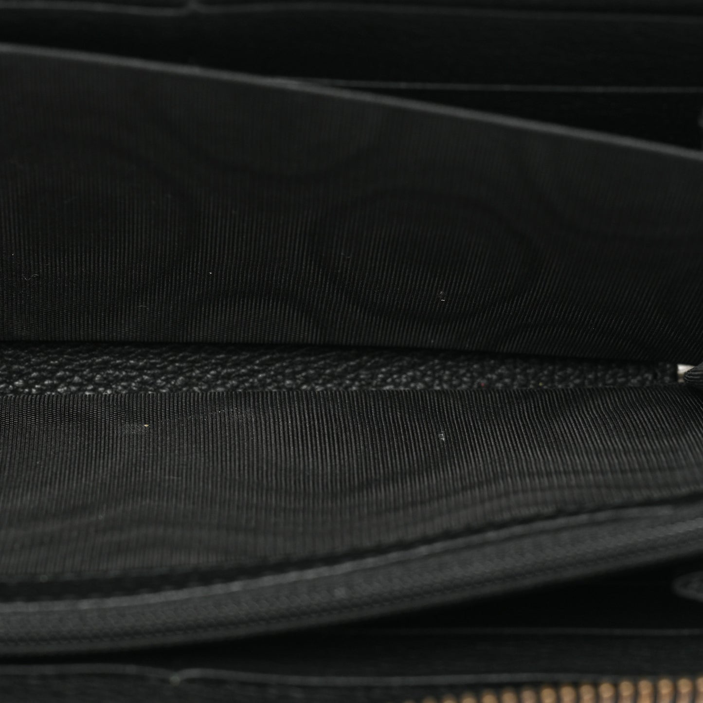 Calfskin Logo Zip Around Wallet Black