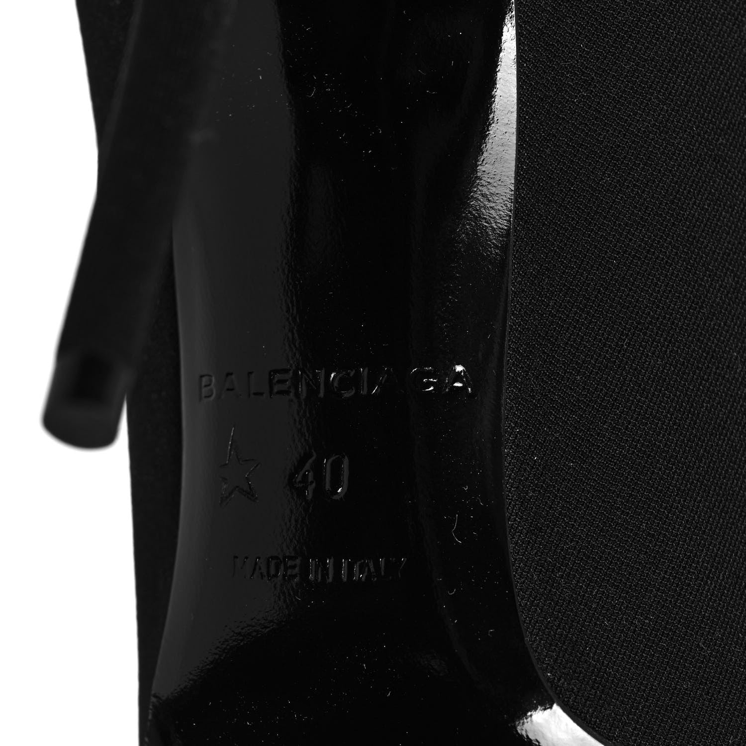 Balenciaga Matte Spandex Extreme Pointed Toe Knife 110mm Ankle Boots 38 Black 6 of 7