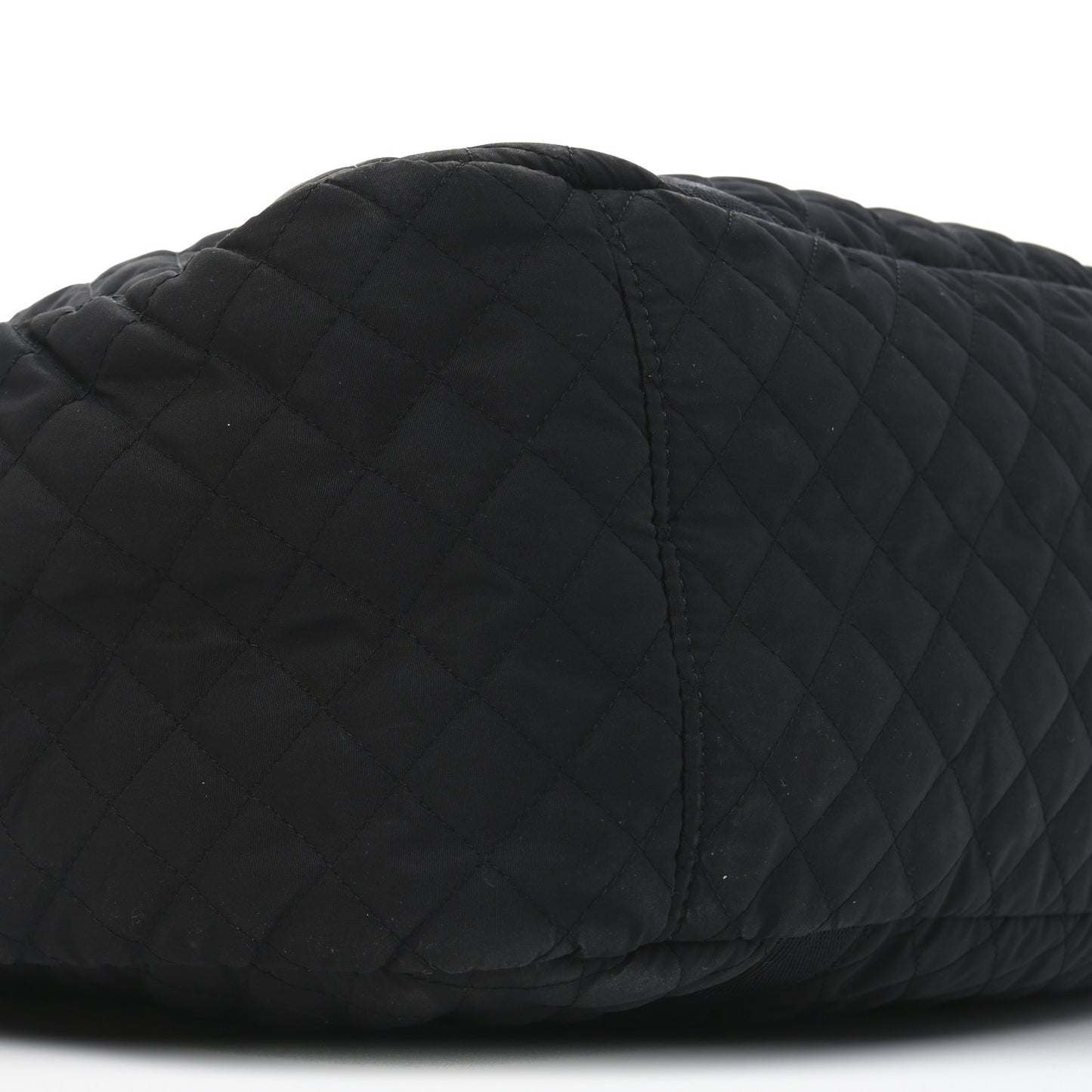 Nylon Quilted Diaper Bag Black
