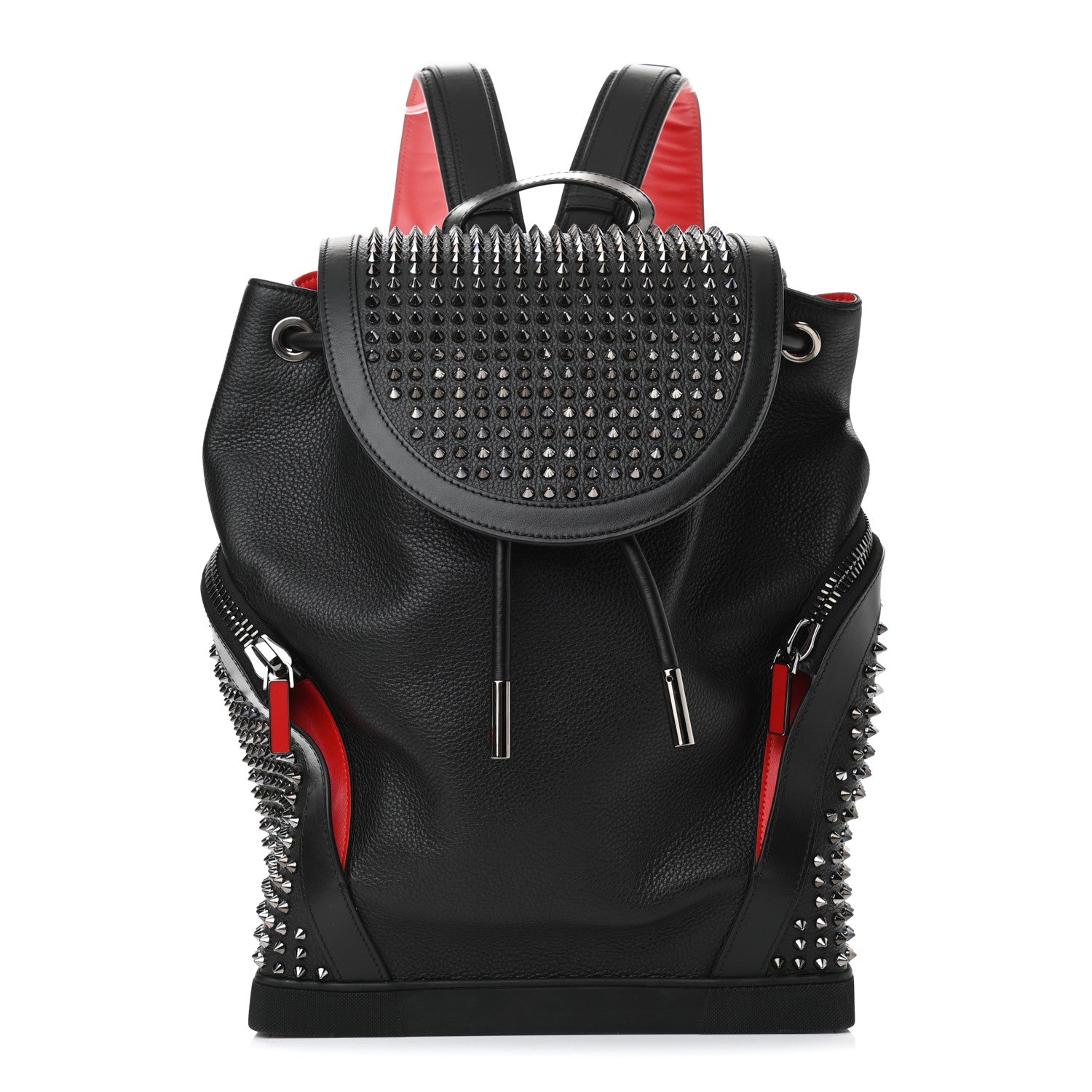 Christian Louboutin Calfskin Spiked Explorafunk Backpack Black 1 of 10