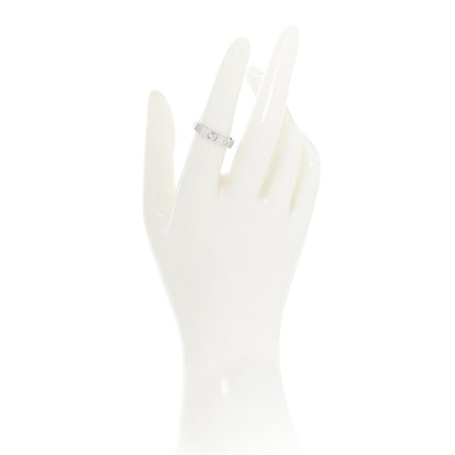 Cartier 18K White Gold 8 Diamond 4mm Wedding Band LOVE Ring 55 7.25 2 of 4