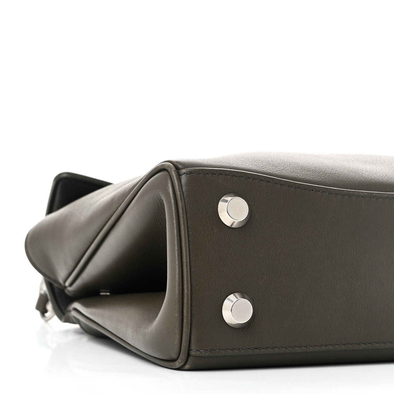 Balenciaga Natural Smooth Calfskin Mini Rodeo Top Handle Handbag Grey 8 of 10