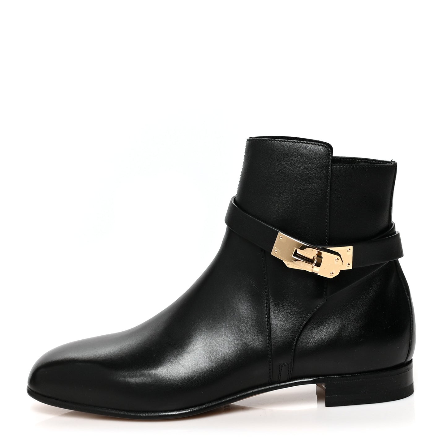 Calfskin Neo Low Boots 38.5 Black