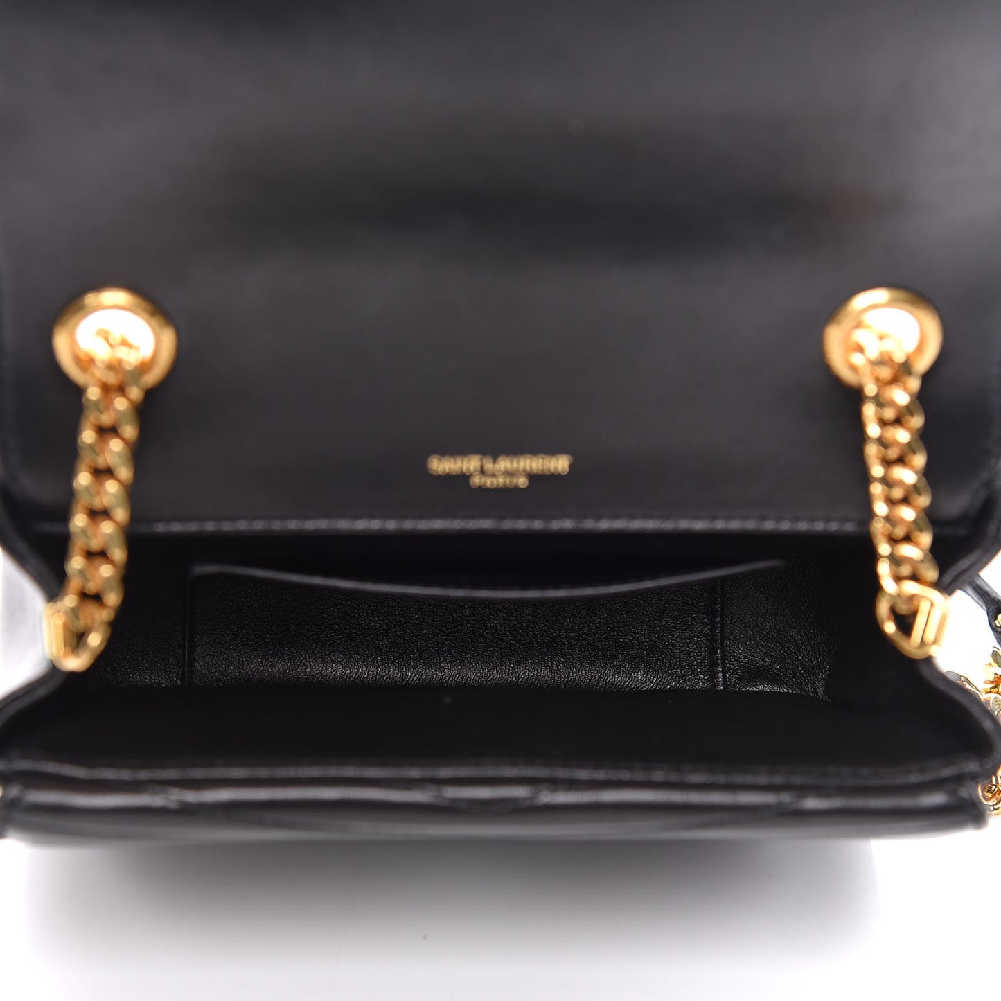 Lambskin Matelasse Chevron Monogram Small Sulpice Bag Black