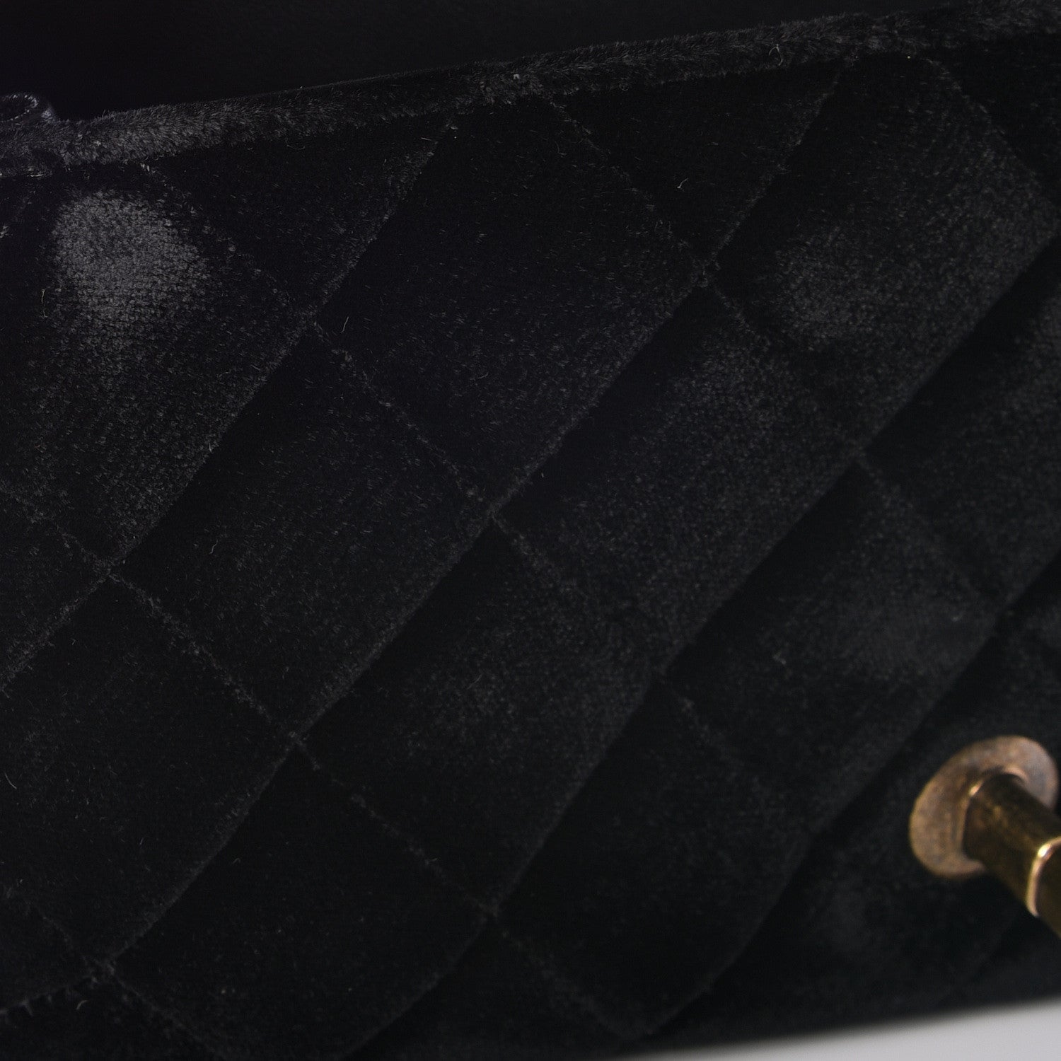Chanel Velvet Quilted Mini Rectangular Flap Black 10 of 13