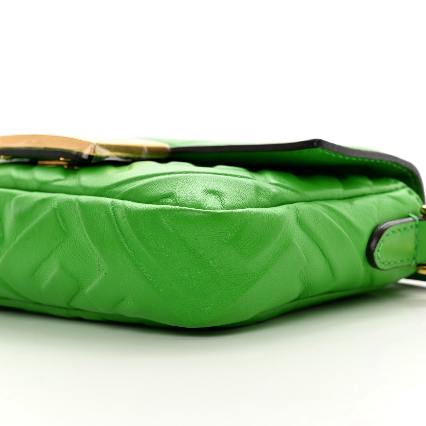 Nappa FF 1974 Embossed Mini Baguette Tomatillo