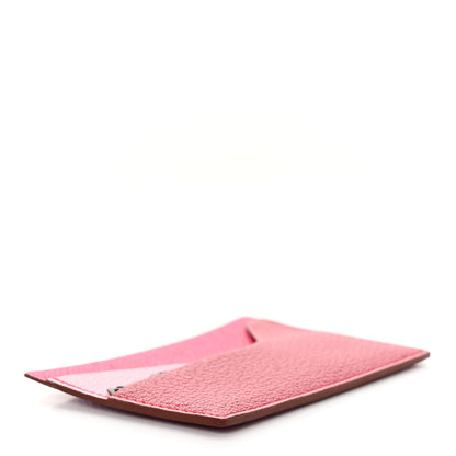 Hermes Epsom Chevre Mysore Calfskin Matte Alligator Histoire Naturelle Petit H Card Holder Warm Colors 4 of 6