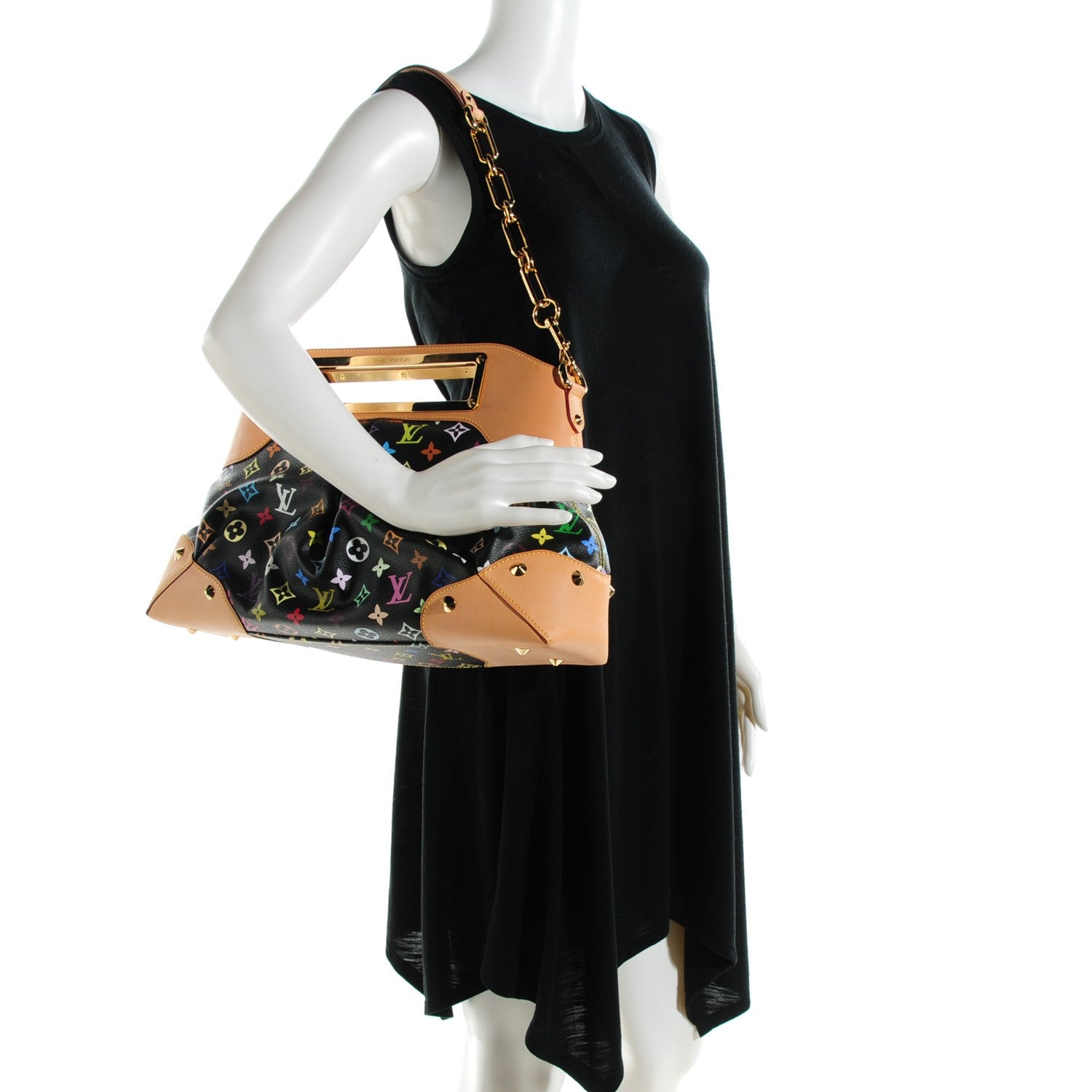 Louis Vuitton Monogram Multicolor Judy GM Black 2 of 7