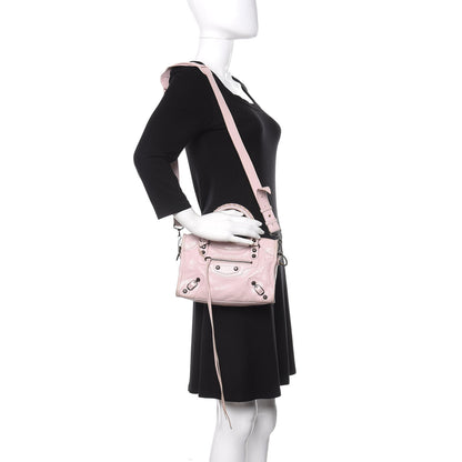 Balenciaga Agneau Classic Hardware Mini City Rose Poudre Rose Petunia 2 of 18