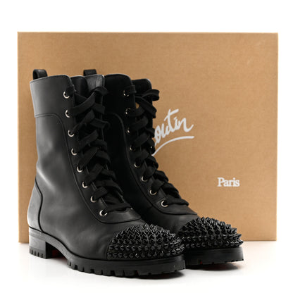 Christian Louboutin Calfskin Spikes TS Croc Flat Boots 39 Black 11 of 11