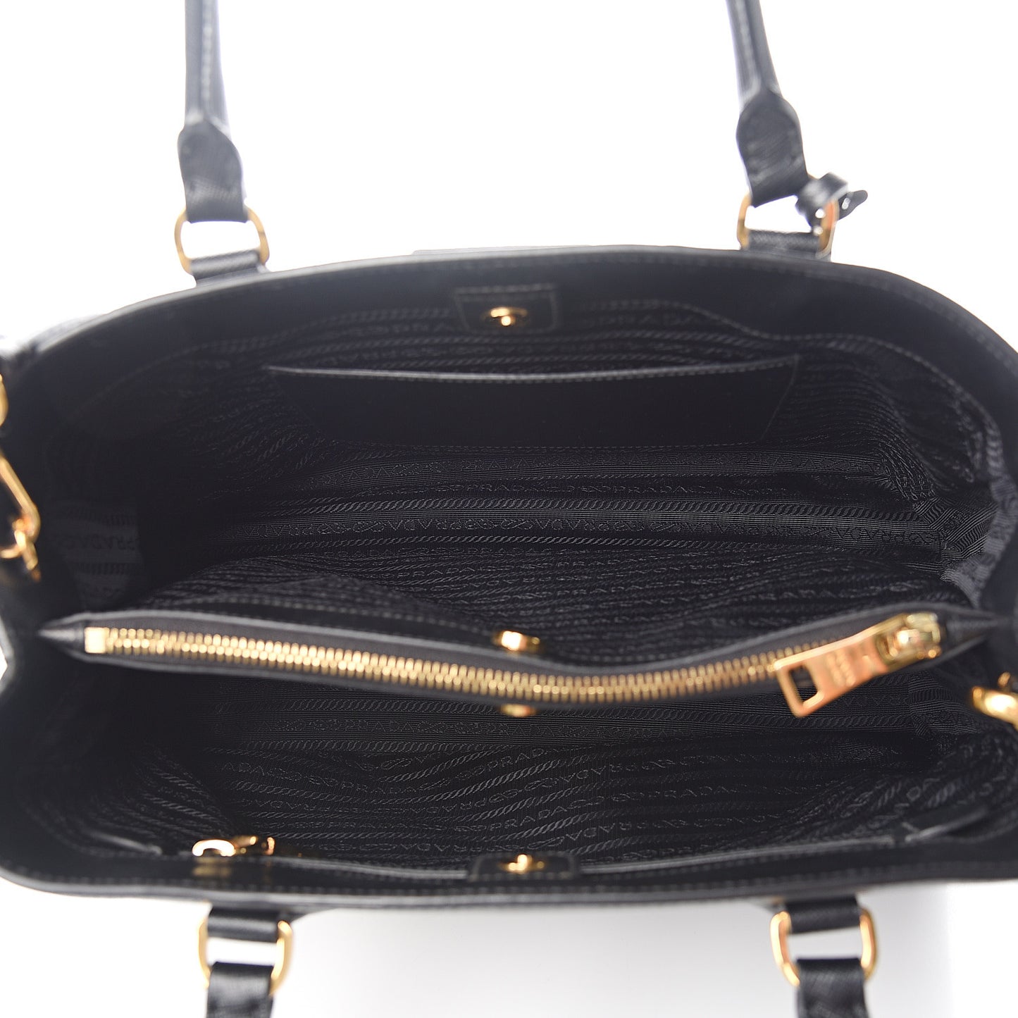 Saffiano Lux Medium Tote Black