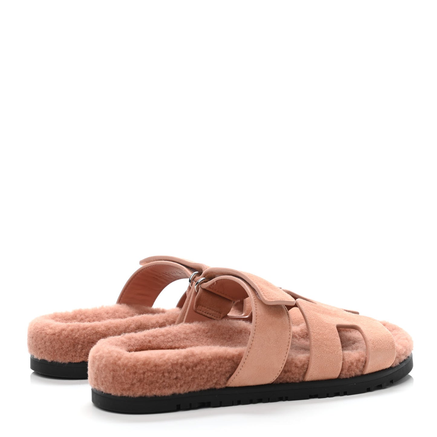 Suede Goatskin Woolskin Womens Chypre Sandals 36 Rose Aube