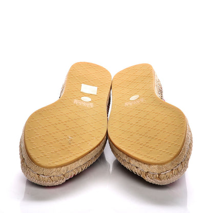 Gucci GG Supreme Monogram Blooms Espadrilles 37.5 Beige Multicolor Dry Rose 5 of 9