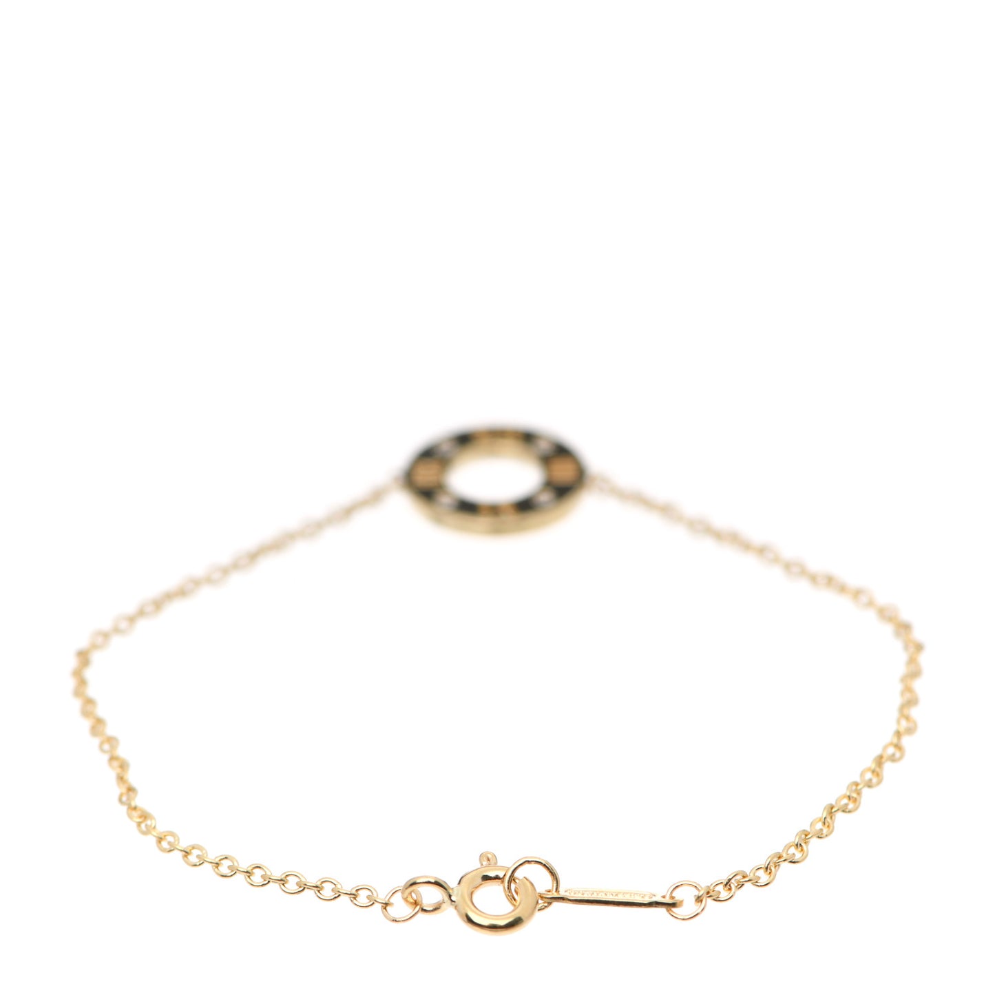 18K Yellow Gold Diamond Atlas Pierced Bracelet