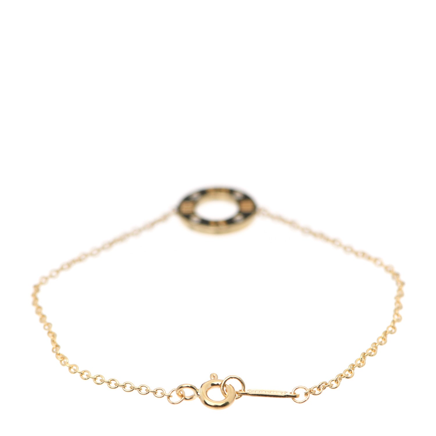 Tiffany 18K Yellow Gold Diamond Atlas Pierced Bracelet 3 of 5