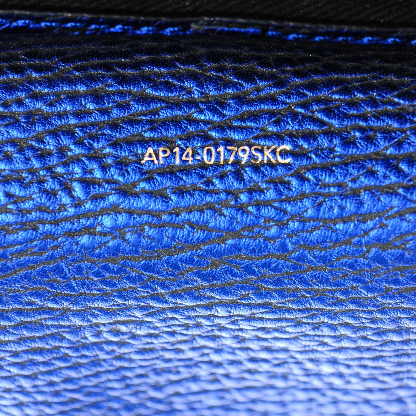 3.1 Metallic Textured Calfskin Medium Pashli Satchel Electric Blue