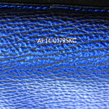 3.1 Phillip Lim 3.1 Metallic Textured Calfskin Medium Pashli Satchel Electric Blue 7 of 8