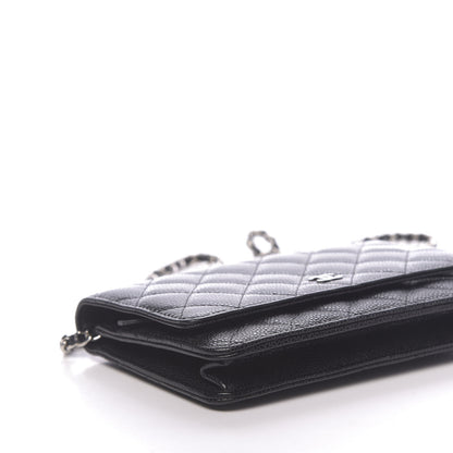 Chanel Caviar Quilted Wallet On Chain WOC Black 9 of 12