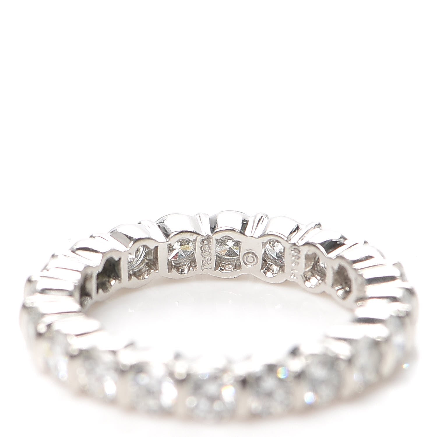 Tiffany Platinum Diamond 1.30ctw Eternity Band Ring 44 3 4 of 5