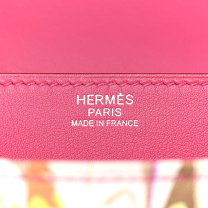 Hermes Swift Silk Marble Printed Constance 24 Rose Azalee Rose Mexico 6 of 14