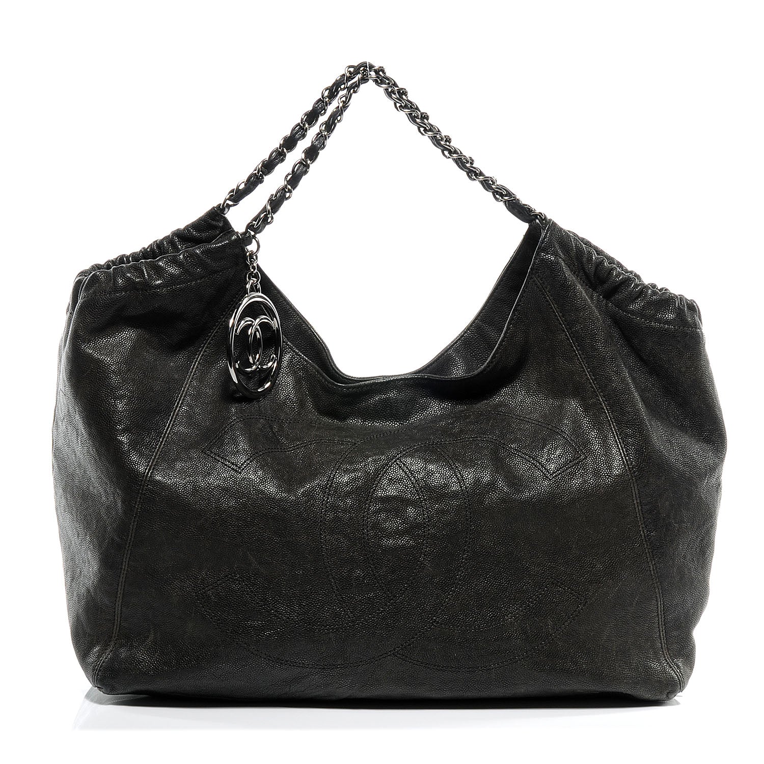 Chanel Distressed Caviar XL Coco Cabas Black 1 of 8