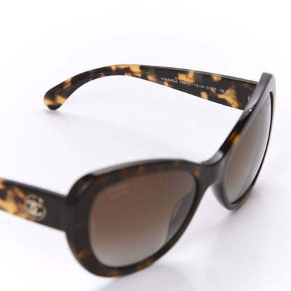 Chanel Acetate Polarized Cat Eye Sunglasses 5321 Tortoise 6 of 8