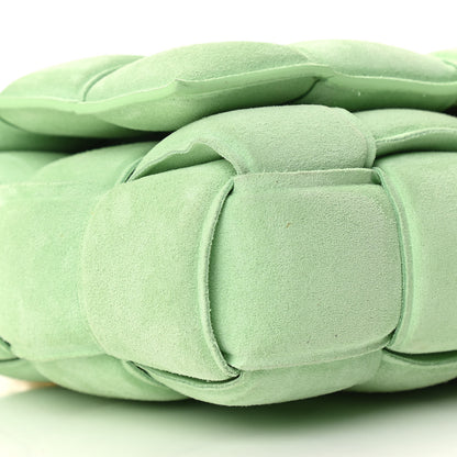 Bottega Veneta Suede Maxi Intrecciato Padded Chain Cassette Crossbody Bag Wasabi 7 of 9