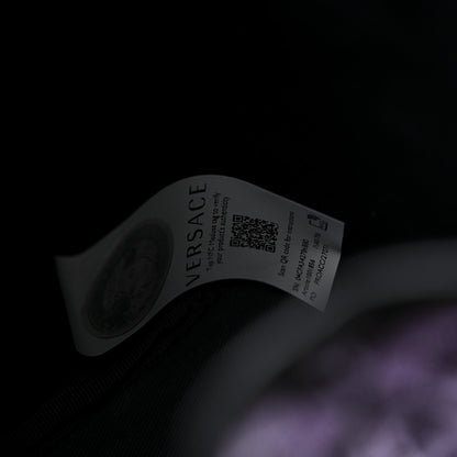 Versace Coated Canvas La Greca Glitter Print Mini Bucket Bag Orchid Black 6 of 8