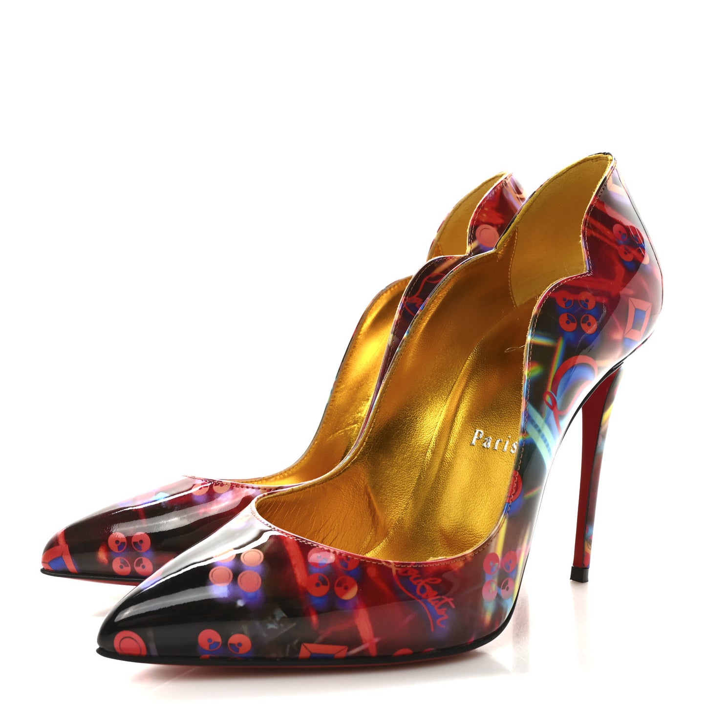 Patent Discolaser Hot Chick 100 Pumps 37 Multicolor Lin Yellow