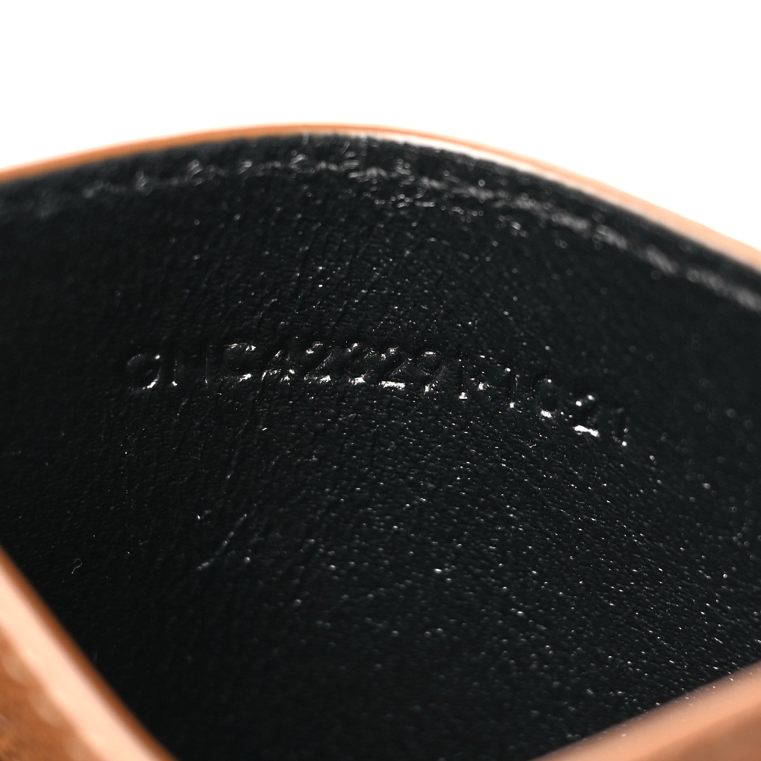 Saint Laurent Grain De Poudre Matelasse Chevron Monogram Credit Card Case Natural Dark 7 of 11