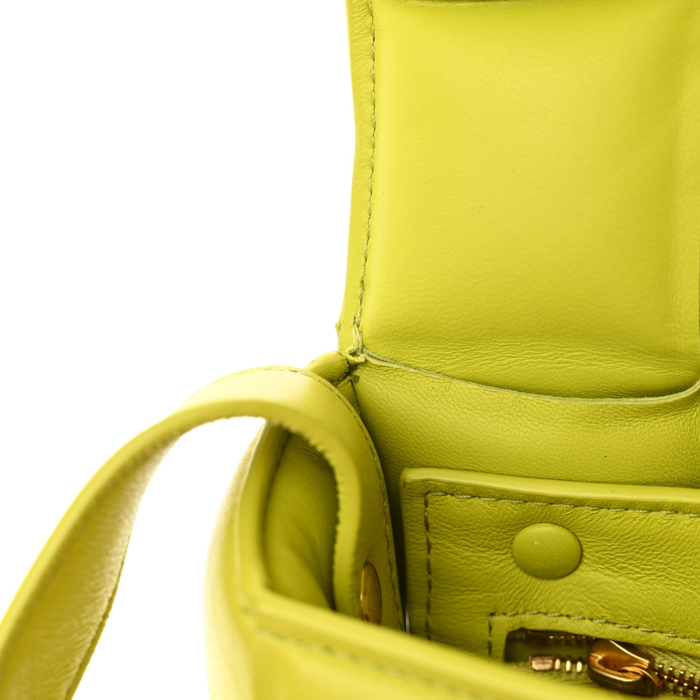 Nappa Maxi Intreccio Padded Cassette Crossbody Bag Kiwi