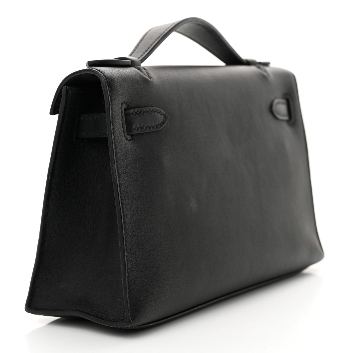 Hermes Swift Kelly Pochette Clutch Black 3 of 15