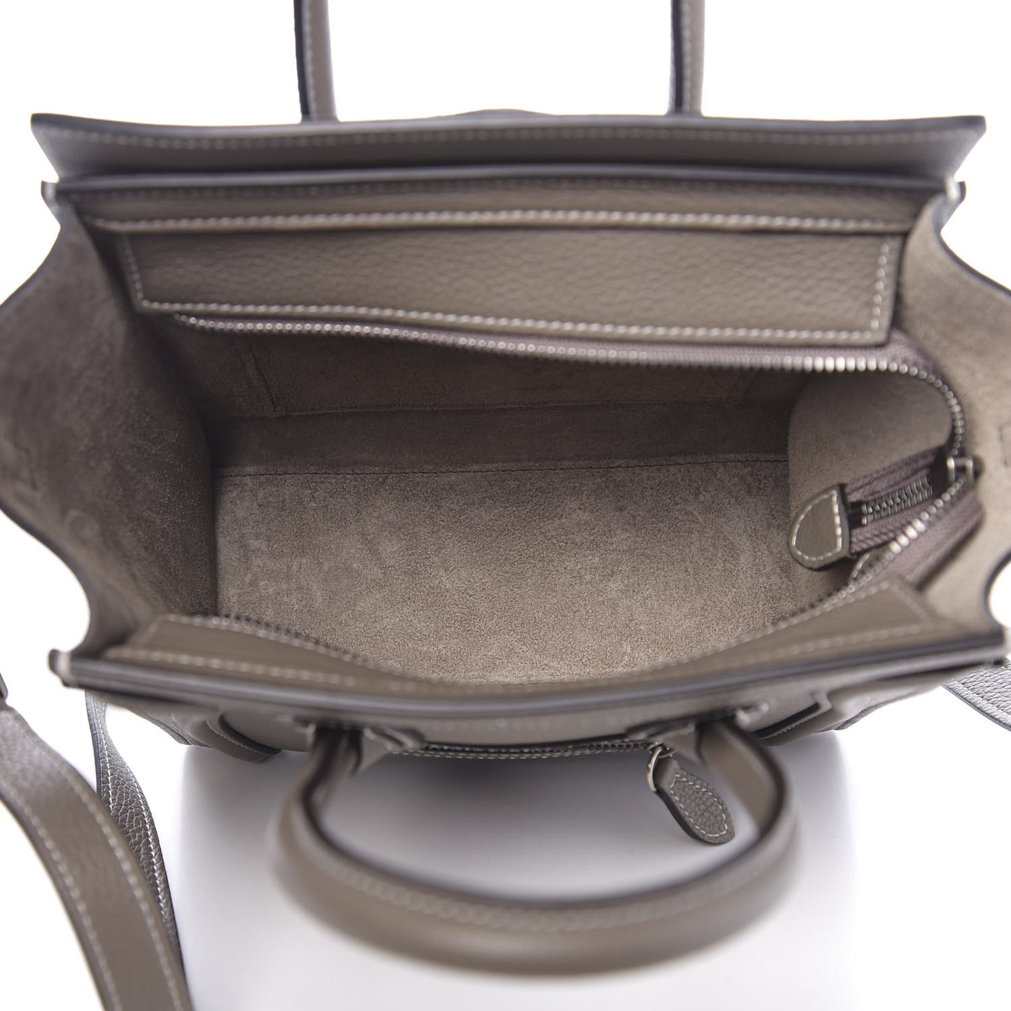 Drummed Calfskin Nano Luggage Souris