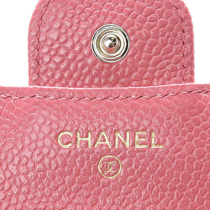 Chanel Metallic Caviar Quilted Compact Flap Wallet Pink 6 of 11