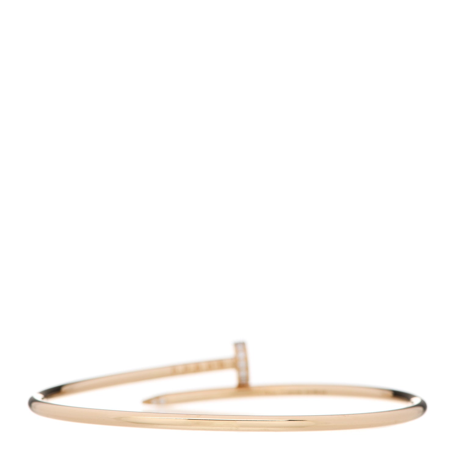 Cartier 18K Yellow Gold Diamond Small Juste Un Clou Bracelet 17 2 of 4