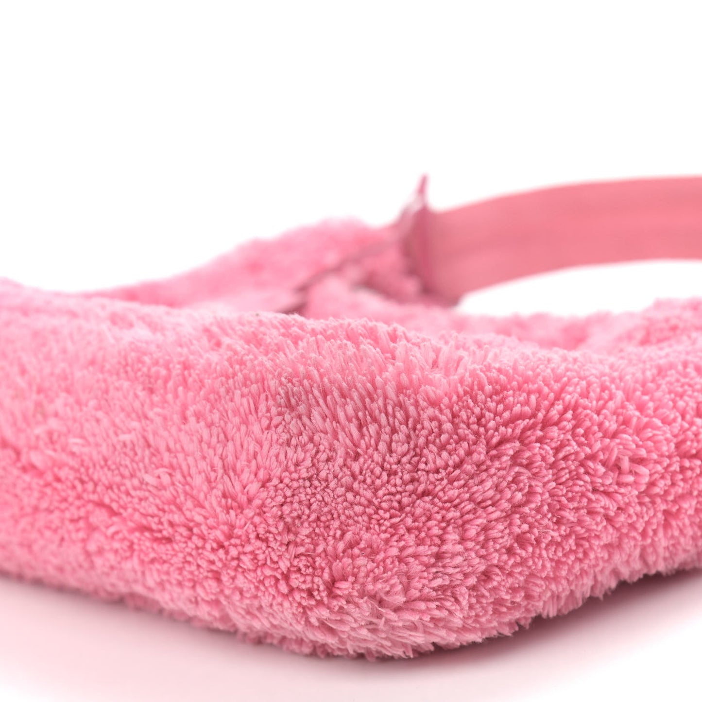 Terry Cloth Mini Re-Edition 2000 Bag Petalo Black